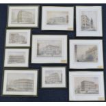 After William Gawin Herdman (1805-1882), Ten framed lithographic engravings of Liverpool