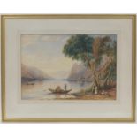 Attributed to Thales Fielding (1793-1837), On the North Italian Lakes, watercolour, 34cm x 50cm (