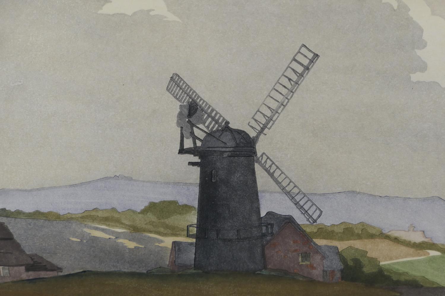 Eric Slater (1896-1963), A Sussex Mill, woodcut in colours, signed and titled in pencil, 25cm x - Image 9 of 9