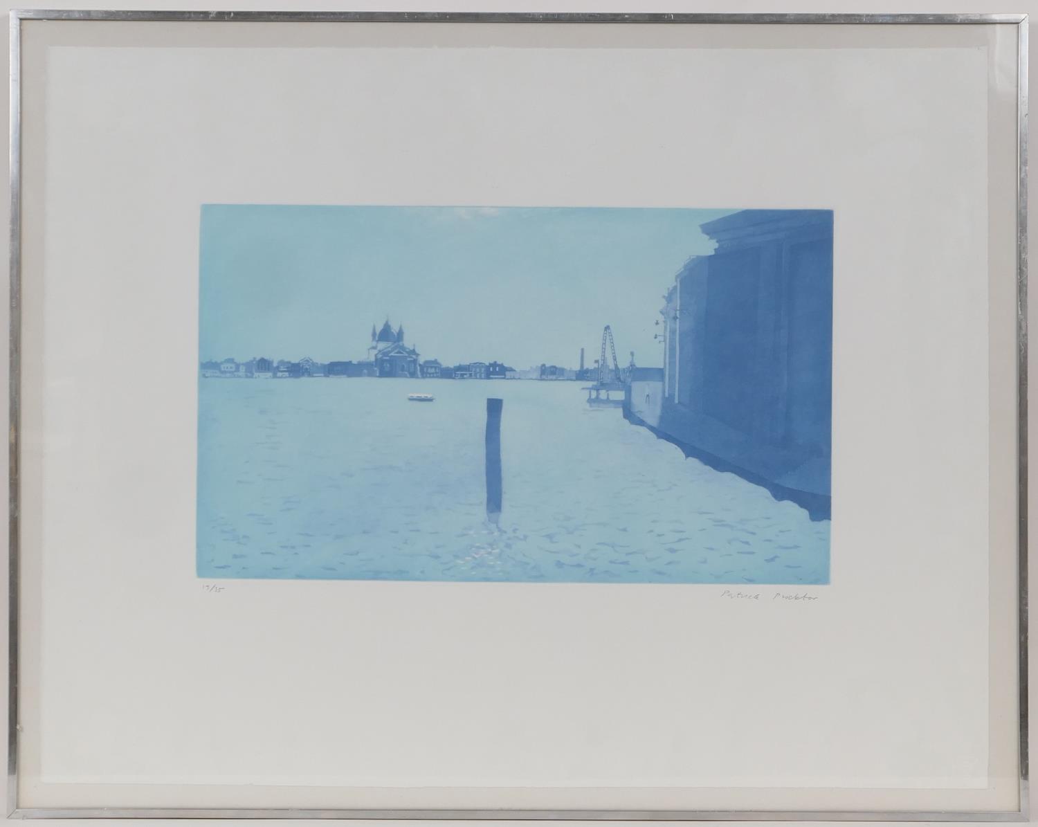 Patrick Proctor (1936-2003), Zattere, limited edition aquatint from the Venice series, signed in