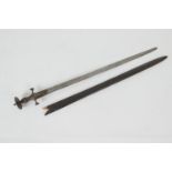 Indian Talwar sword, 19th Century, single edged 78cm blade, fullered on both sides with