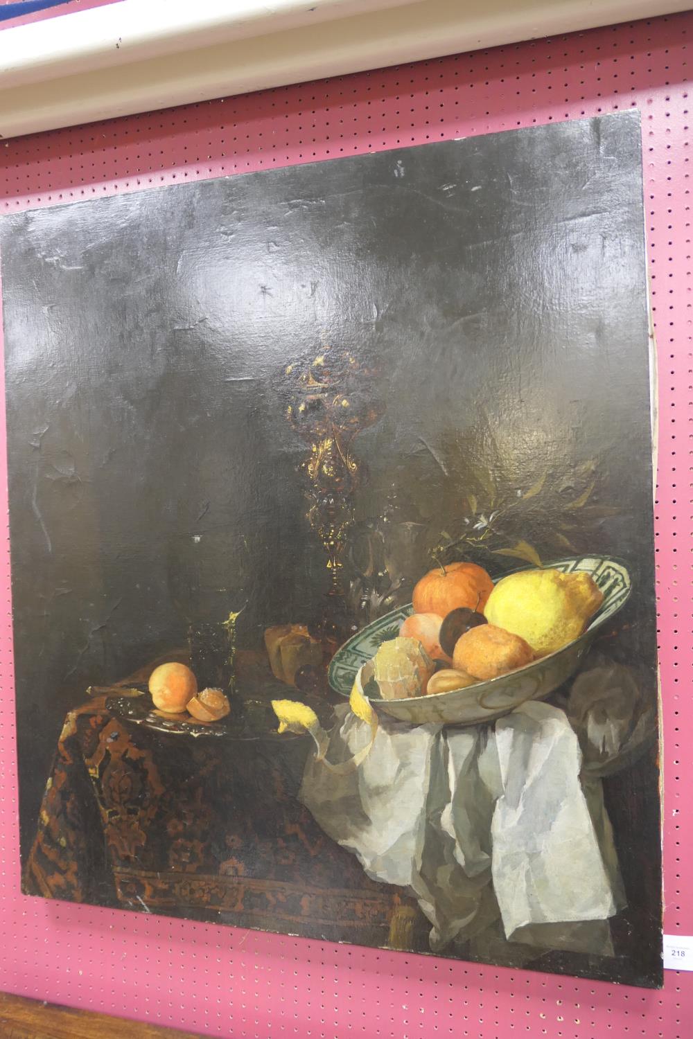 Russian School (late 20th Century), Decept, After the Old Masters, still life with fruit, silver - Image 3 of 8