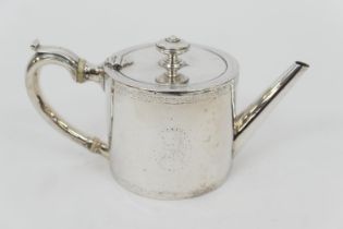 George III silver teapot, by Daniel Smith and Robert Sharp, London 1774, straight sided cylinder
