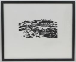 After Sir Kyffin Williams (1918-2006), 'The Villages of Carmel and Cesarea' limited edition block
