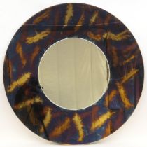 Marco Polo Gallery, Murano, circular mirror, 100cm diameter, original label verso (Please note