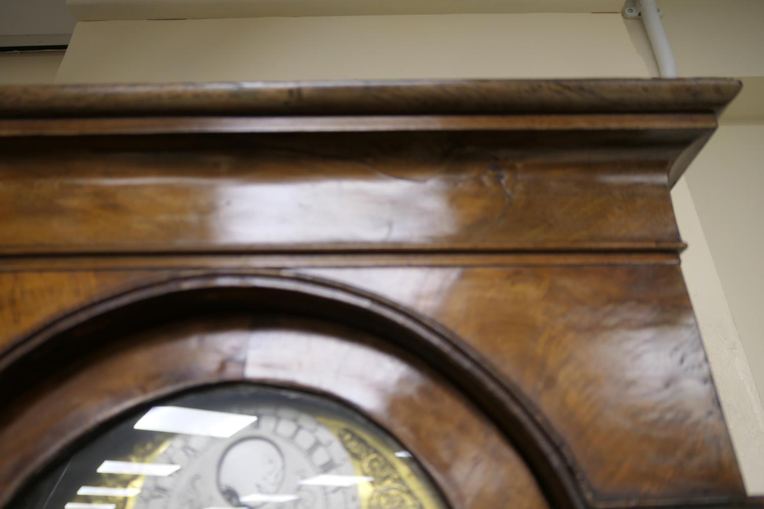 John Greaves, Newcastle, walnut eight day longcase clock, mid 18th Century, the hood with cavetto - Image 4 of 17