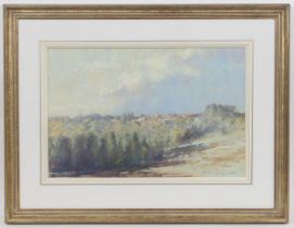 James Longueville (b. 1942), Evening Light, Overton on Dee, pastel, signed, titled verso, 40cm x