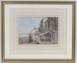 James W Milliken (1865-1945), Market Day, Venice, watercolour, signed, 18cm x 25cm (Please note