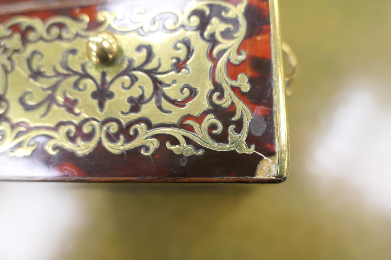 Asprey & Co., London, boulle box, late 19th Century, possibly for string, having a sloping front and - Bild 4 aus 10