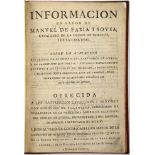 SOUSA, Manuel de Faria e.- INFORMACION | EN FAVOR DE | MANVEL DE FARIA I SOVSA, | CAVALLERO DE LA OR