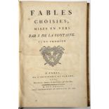 LA FONTAINE, Jean de.- Fables choisies, mises en vers.- A Paris: De l’Imprimerie de Valade, et se tr