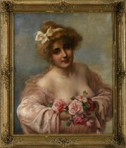 Female portrait with flowers