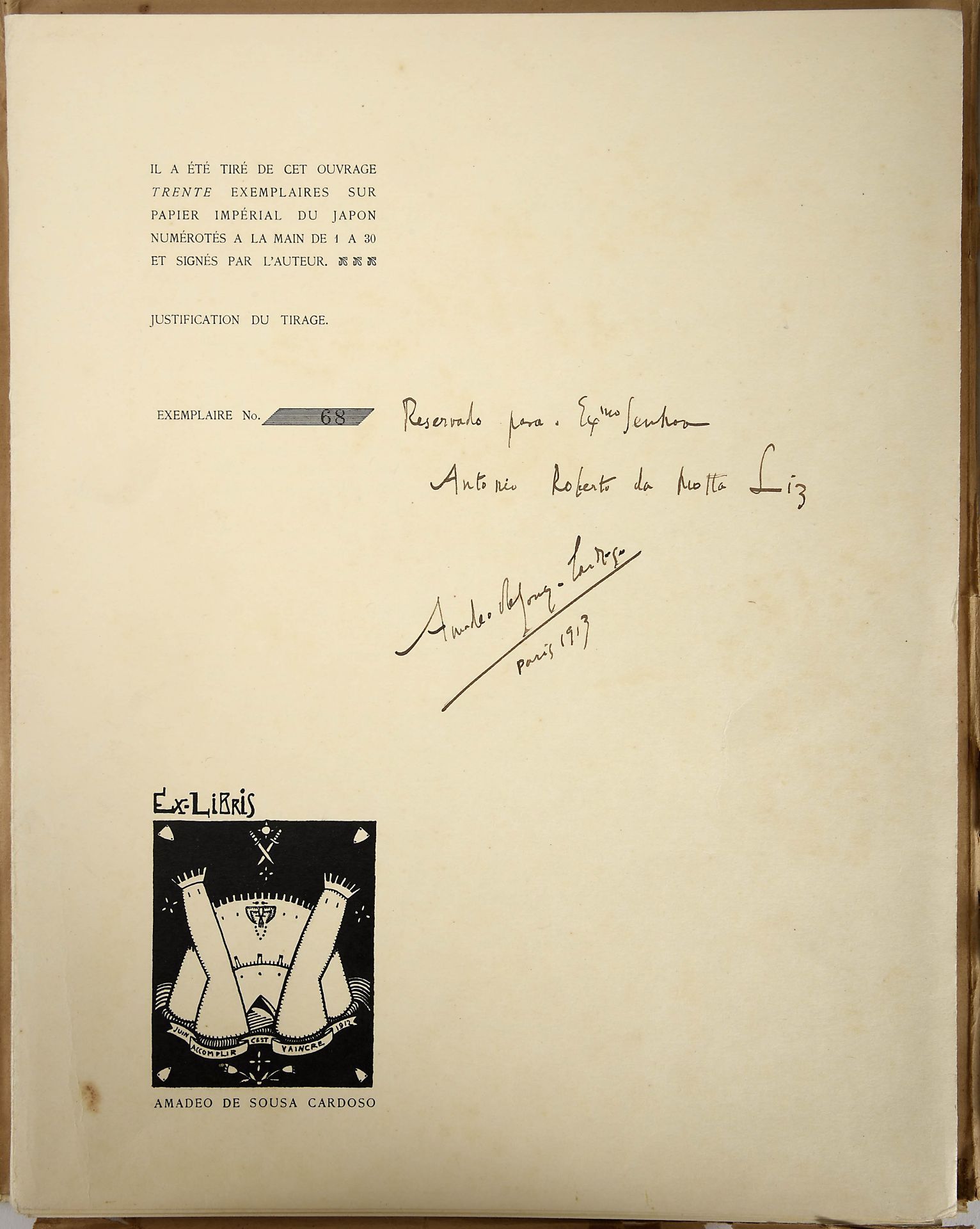 CARDOSO, Amadeo de Sousa.- XX dessins.- Paris: edição do autor, 1912.- [2, 1] f.: 20 estampas; 31 cm - Bild 2 aus 4