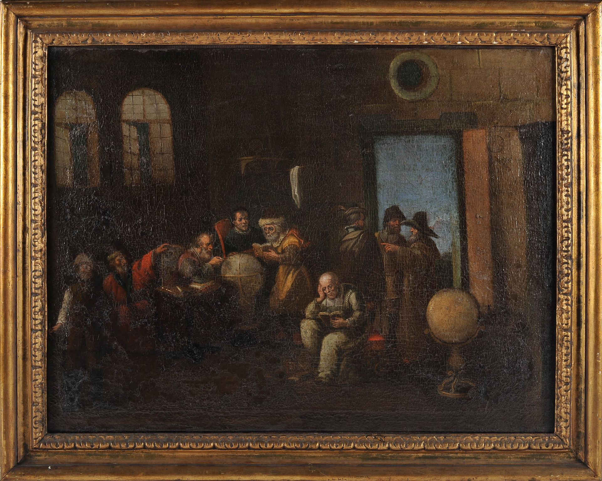 Astronomers meeting inside a palace