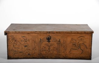 A grooved decoration chest