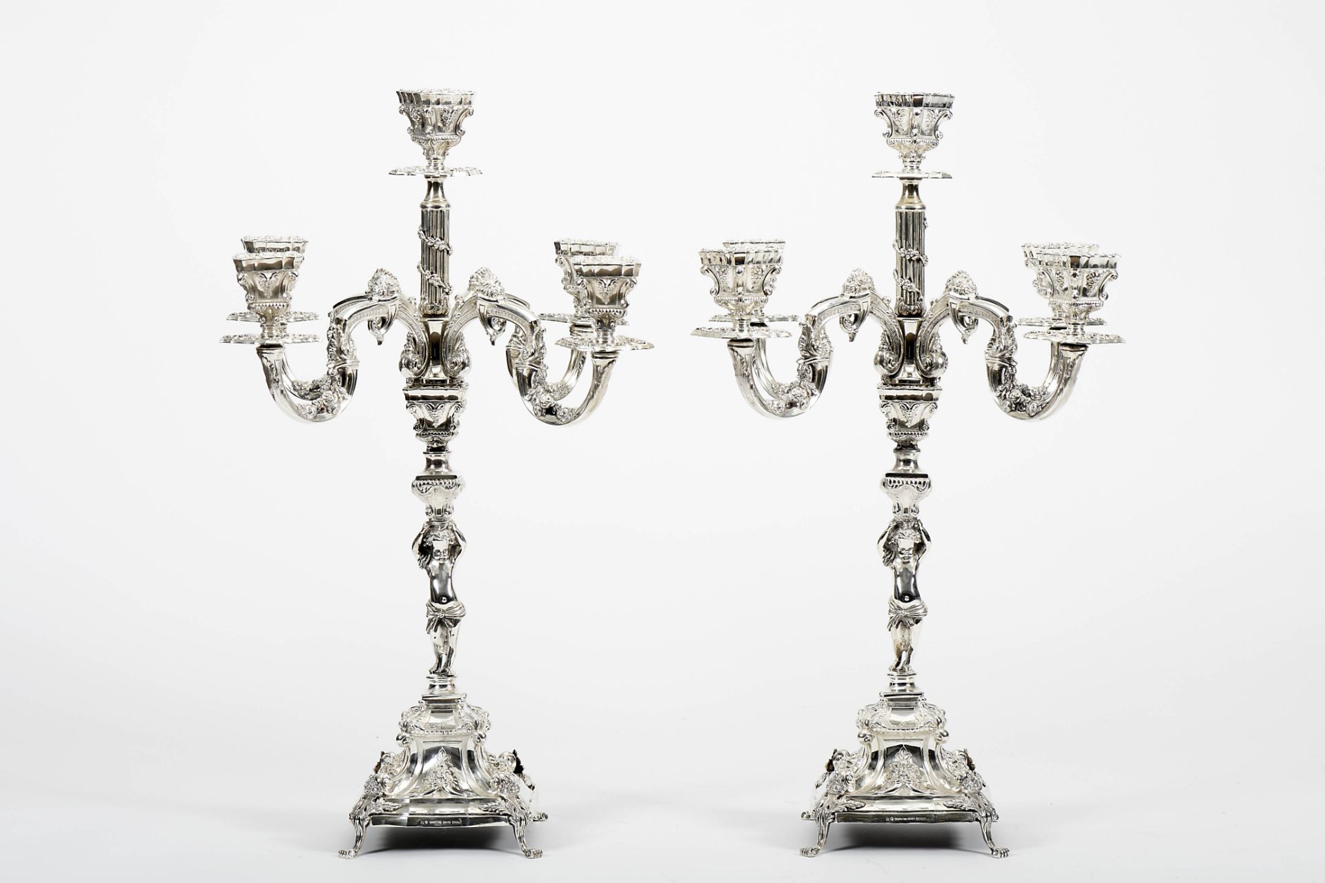 A pair of five-light candelabra - Image 2 of 5