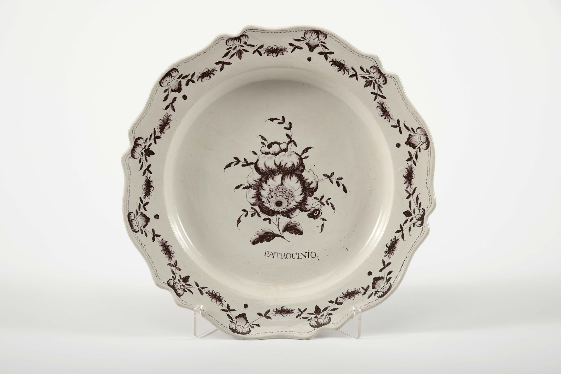 A large scalloped plate