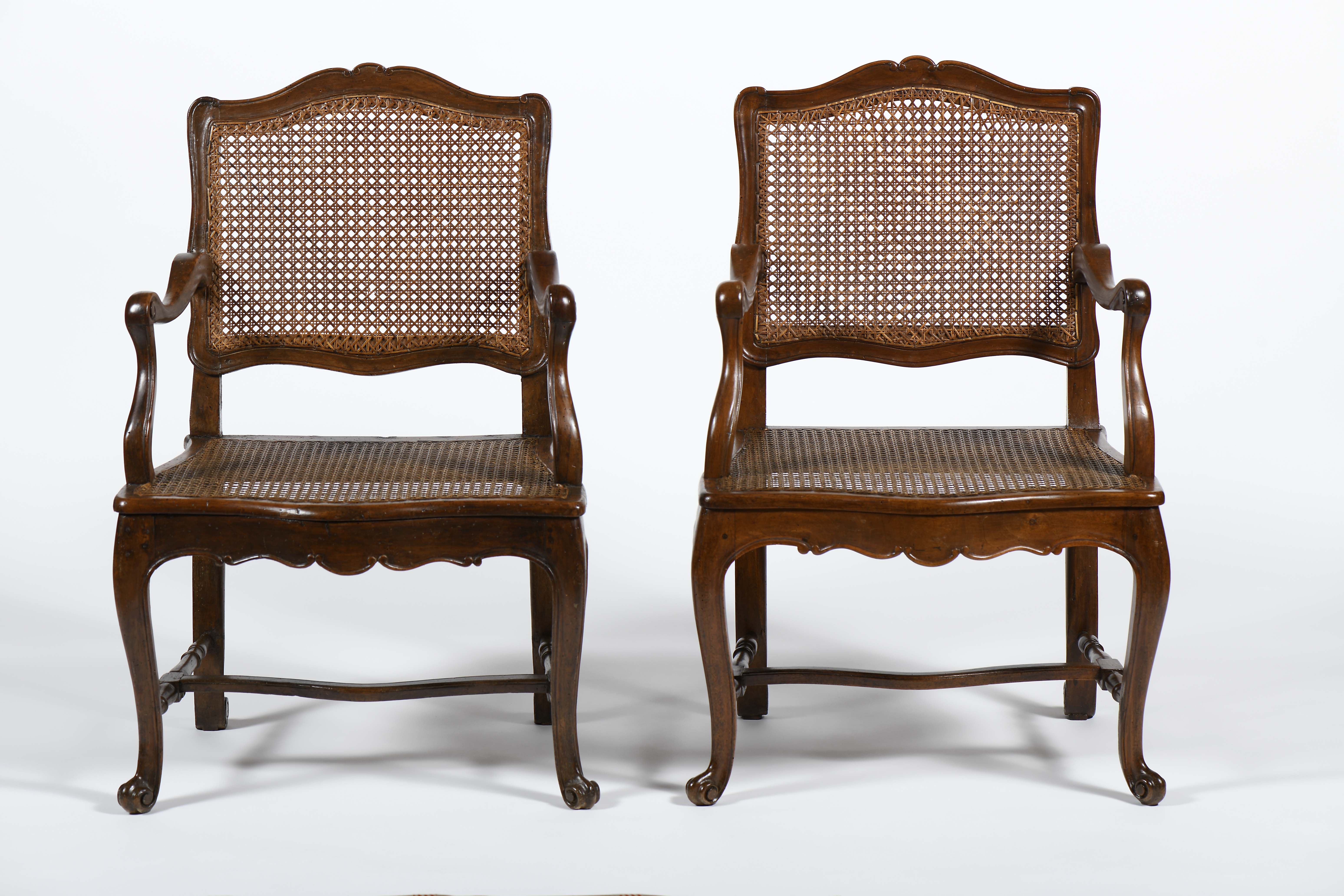 A pair of armchairs