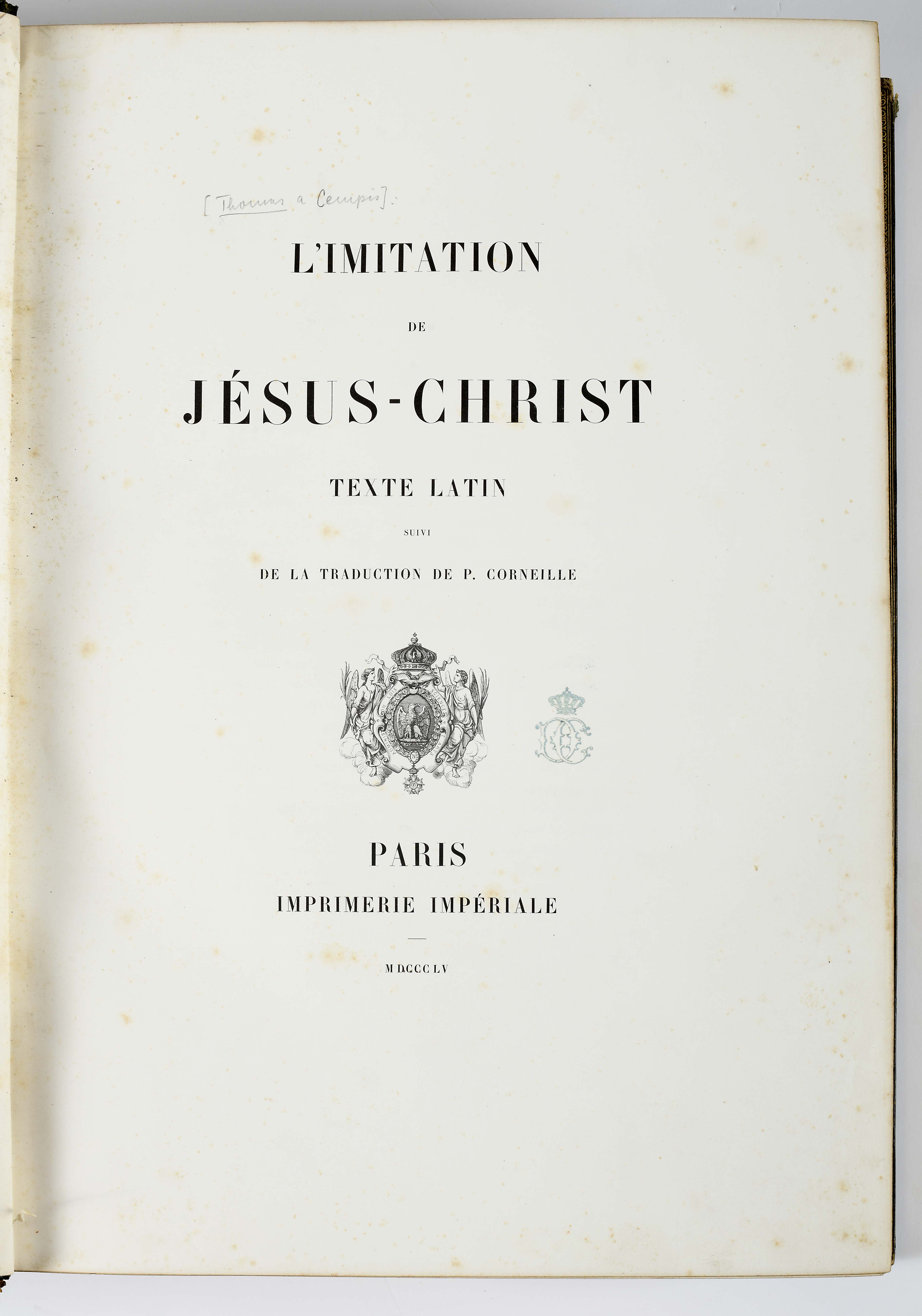 Imperial binding. KEMPIS, Tomás de - L'imitation de Jésus-Christ: latin text / suivi de la traductio - Image 4 of 7
