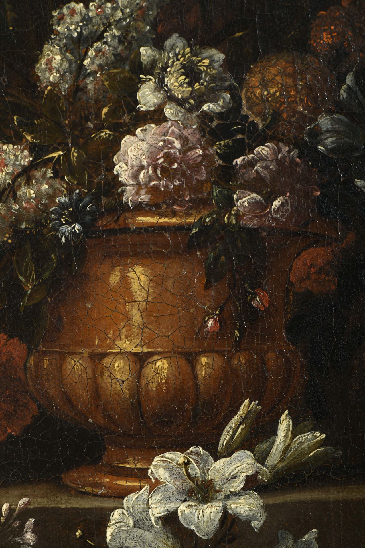 Still life - Vase with flowers and fruits - Bild 4 aus 7