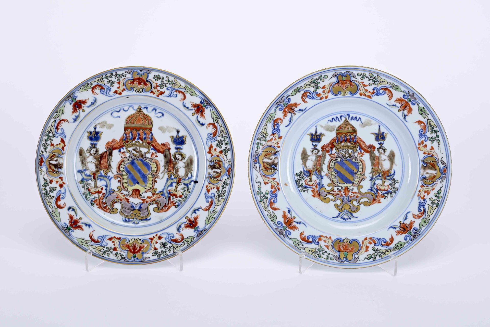 A pair of large plates