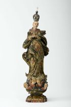 Our Lady of the Immaculate Conception on Orb with cherubs and serpent