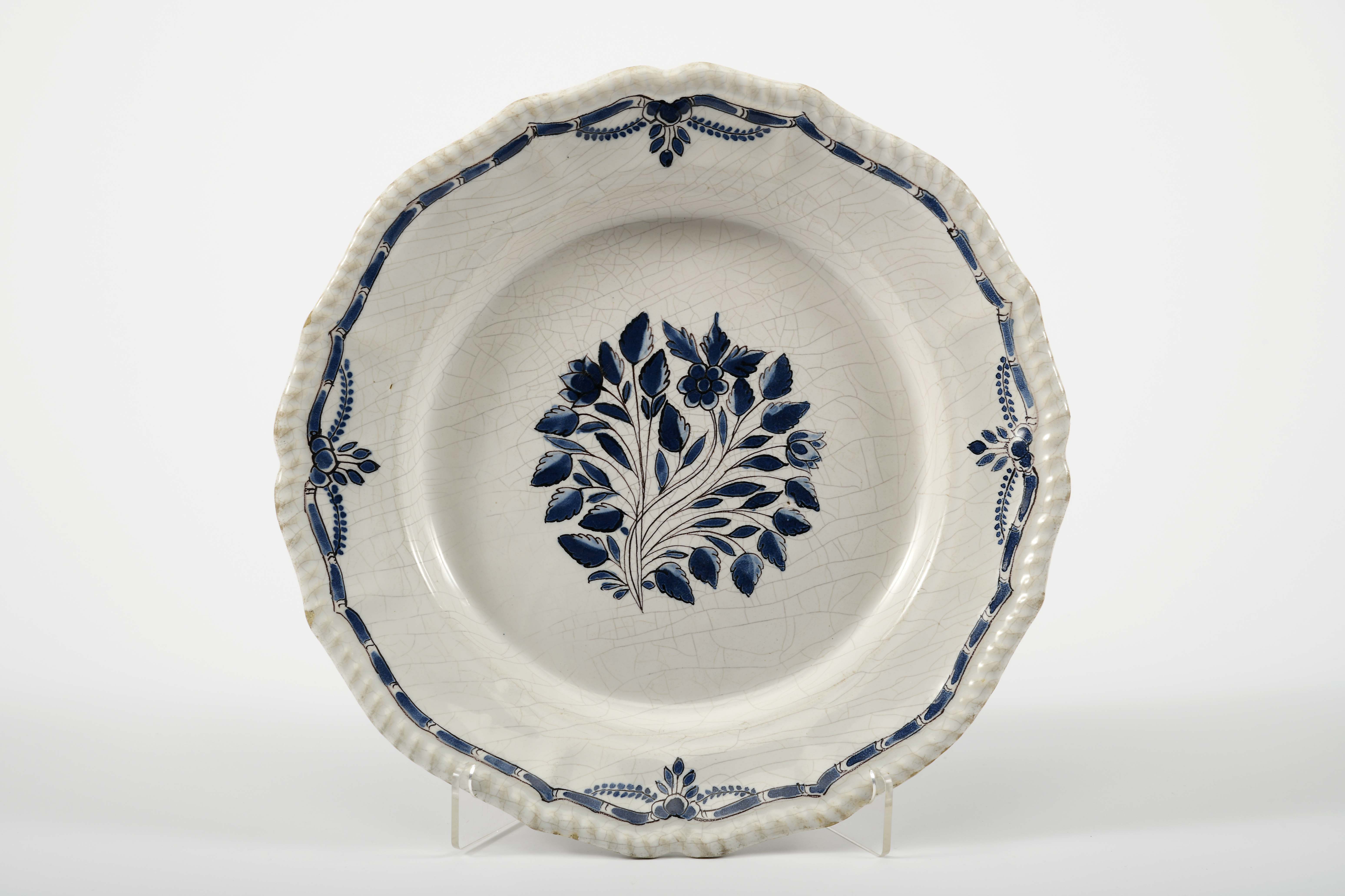 A large scalloped plate