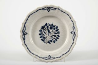 A large scalloped plate