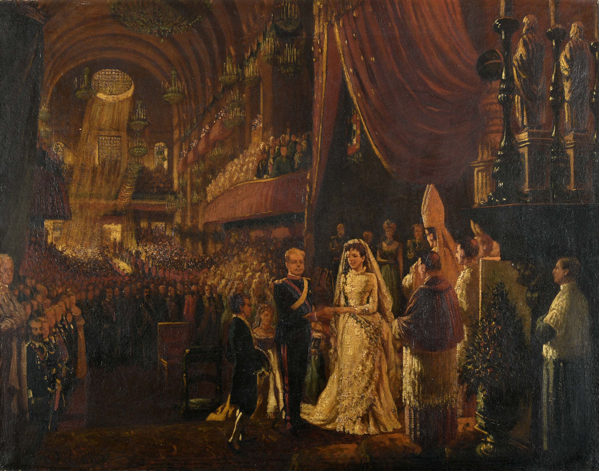 Wedding of D. Carlos, Duke of Braganza with the French Princess Amélie of Orleans