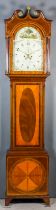 A Late 18th/Early 19th Century Mahogany and Satinwood Longcase Clock, by William Jones of Usk, the