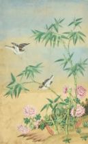 Early 19th Century Chinese School - Pair of gouache and watercolour paintings - Birds amongst