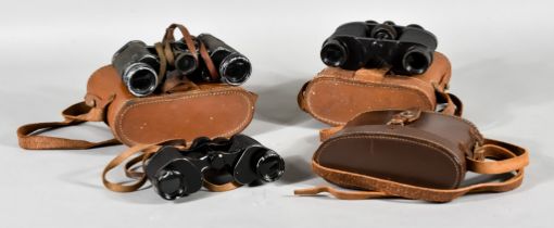 A Pair of Wilhelm Kurtz 8X Binoculars, Serial No. 12.507, a pair of Kronos stereo binoculars and a