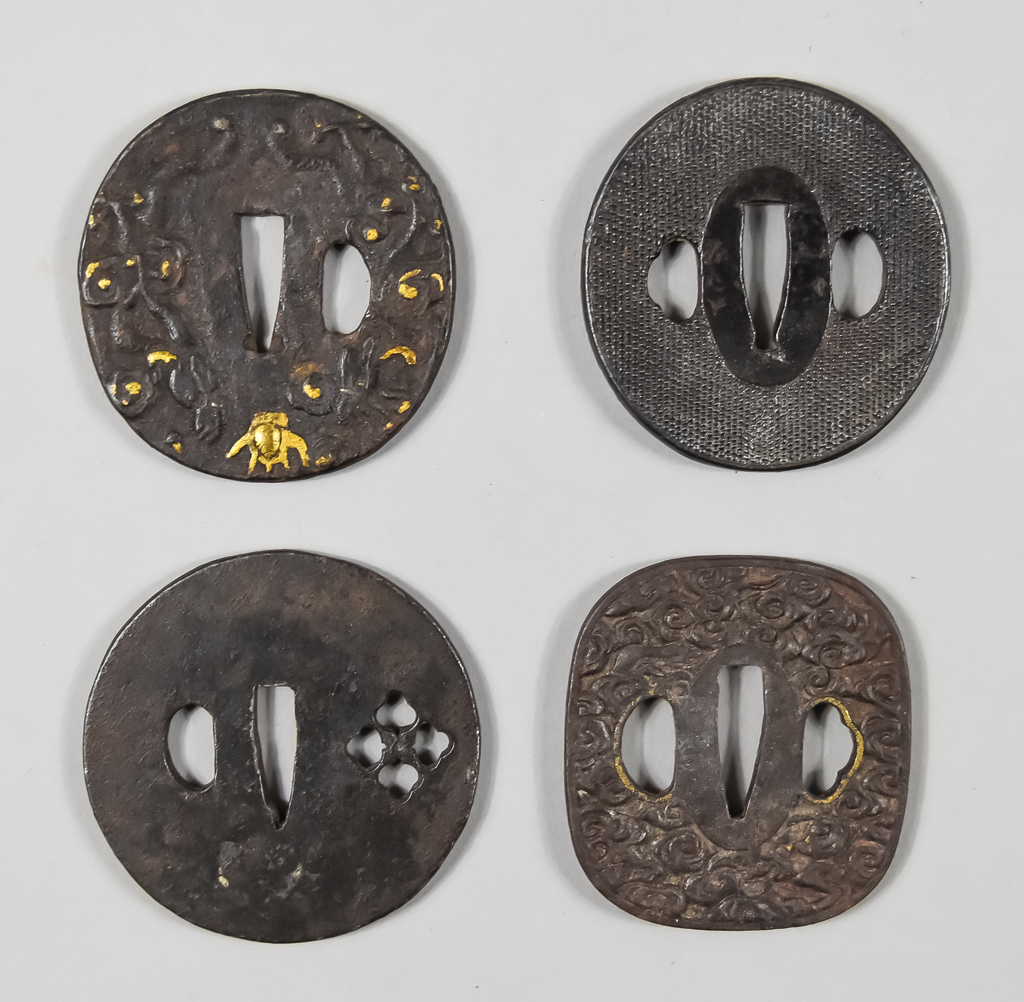 Fifteen Japanese Tsuba, some with fretted iron work designs, three with decorated iron work, some - Image 3 of 4