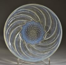 A Lalique Glass Bowl of "Poissons" Design, 1930s, with moulded mark "R. Lalique" to interior, 9.5ins