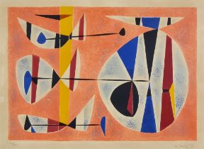 ***Gustave Singier (1909-1984) - Limited edition lithograph in colours - 'Composition' (1953) -
