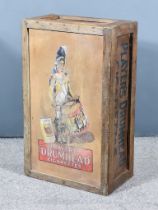 A 'Players "Drumhead" Cigarettes' Wooden Crate, 19.5ins wide x 11.5ins deep x 32.5ins high