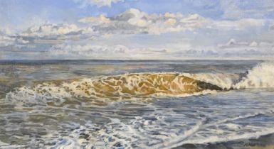 ***Joseph Sevier (born 1961) - Oil painting - Seascape, signed and dated 1970, board 11ins x 19.