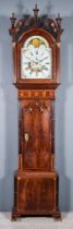 A Late 18th Century Mahogany Longcase Clock, by Samuel Coller of Eccles, the 14.5ins arched