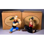 Two Leblon-Delienne Figures, Popeye, Model No. 700, Limited Edition No.147/999 and Olive Oil,