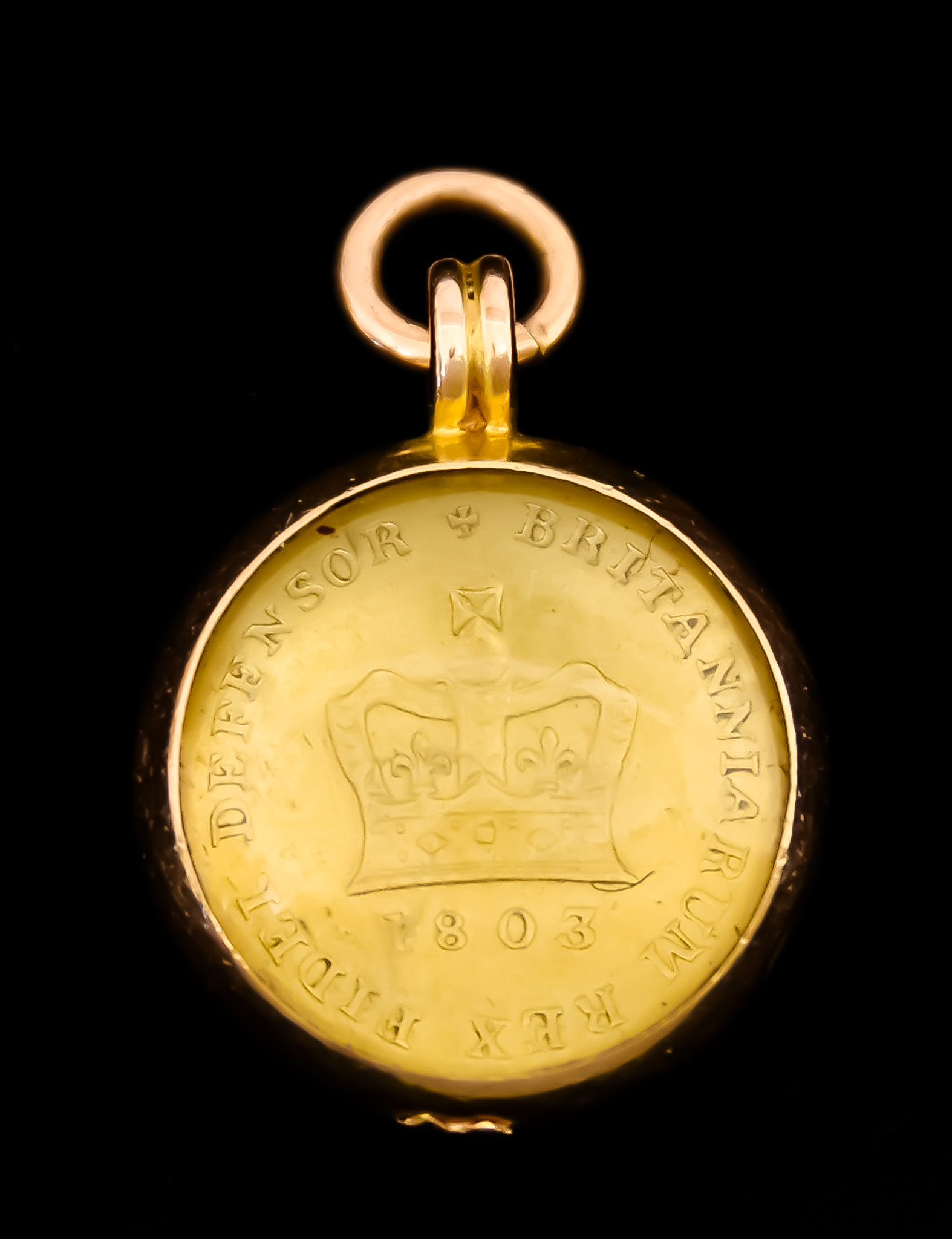 A George III 1803 Third of a Guinea in 15ct Gold Pendant Mount