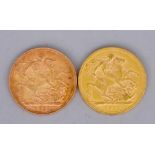Two George V Sovereigns, 1911 and 1912, both fine
