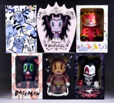 Six Qee 8" Collectable's, comprising - "Alphonso,Fire Cat - The Clasiical Bad Boy", "Deadly", "