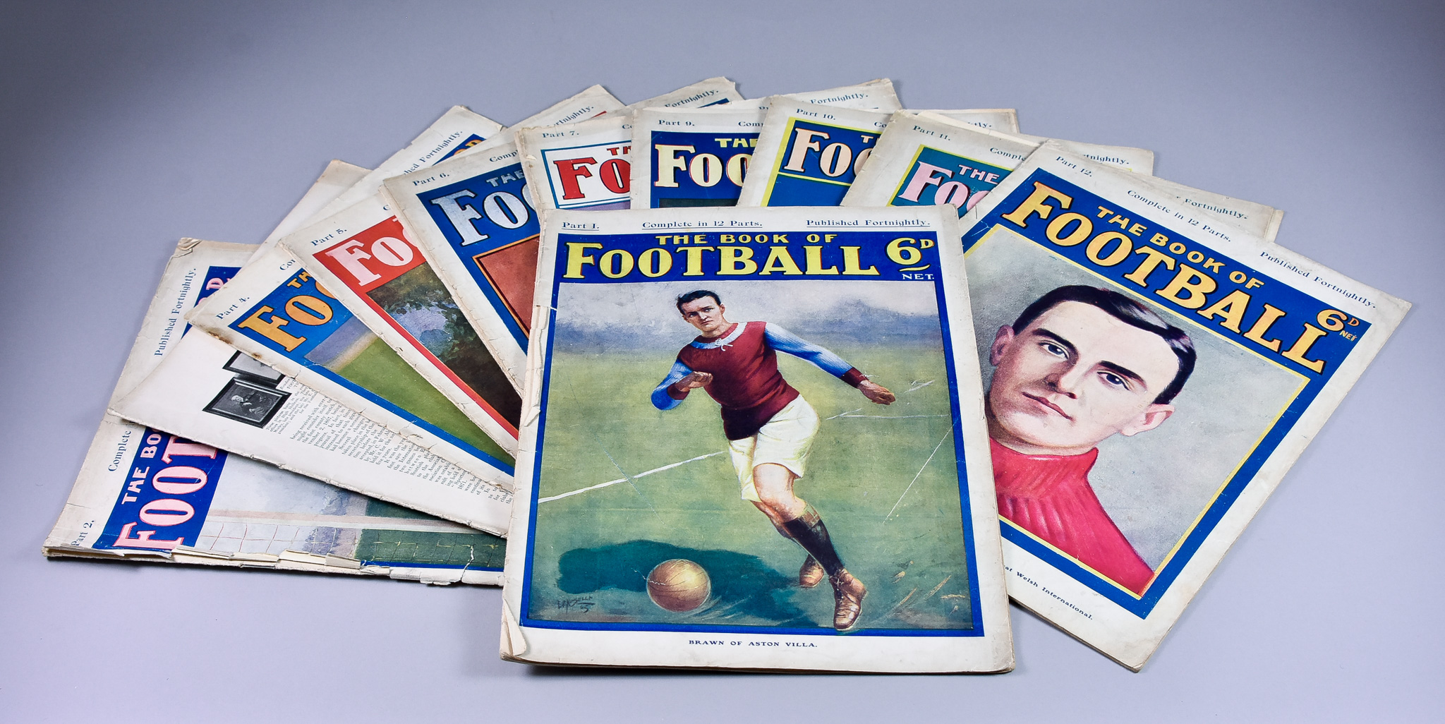 "The Book of Football", Parts 1 to 7 and 9 to 12, 1905-1906, published fortnightly and retailed