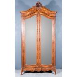 A Late 19th/Early 20th Century French Kingwood and Marquetry Armoire, with moulded and shell and