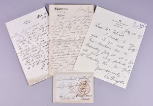 A Small Archive of Wellesley Interest, comprising - a small envelope addressed to Lady Elizabeth Hay
