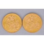 Two George V Sovereigns, 1915 and 1931, both fine