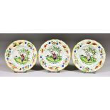 Three Moulded Pearlware Pottery Children's Plates, Circa 1830, the centres printed and painted