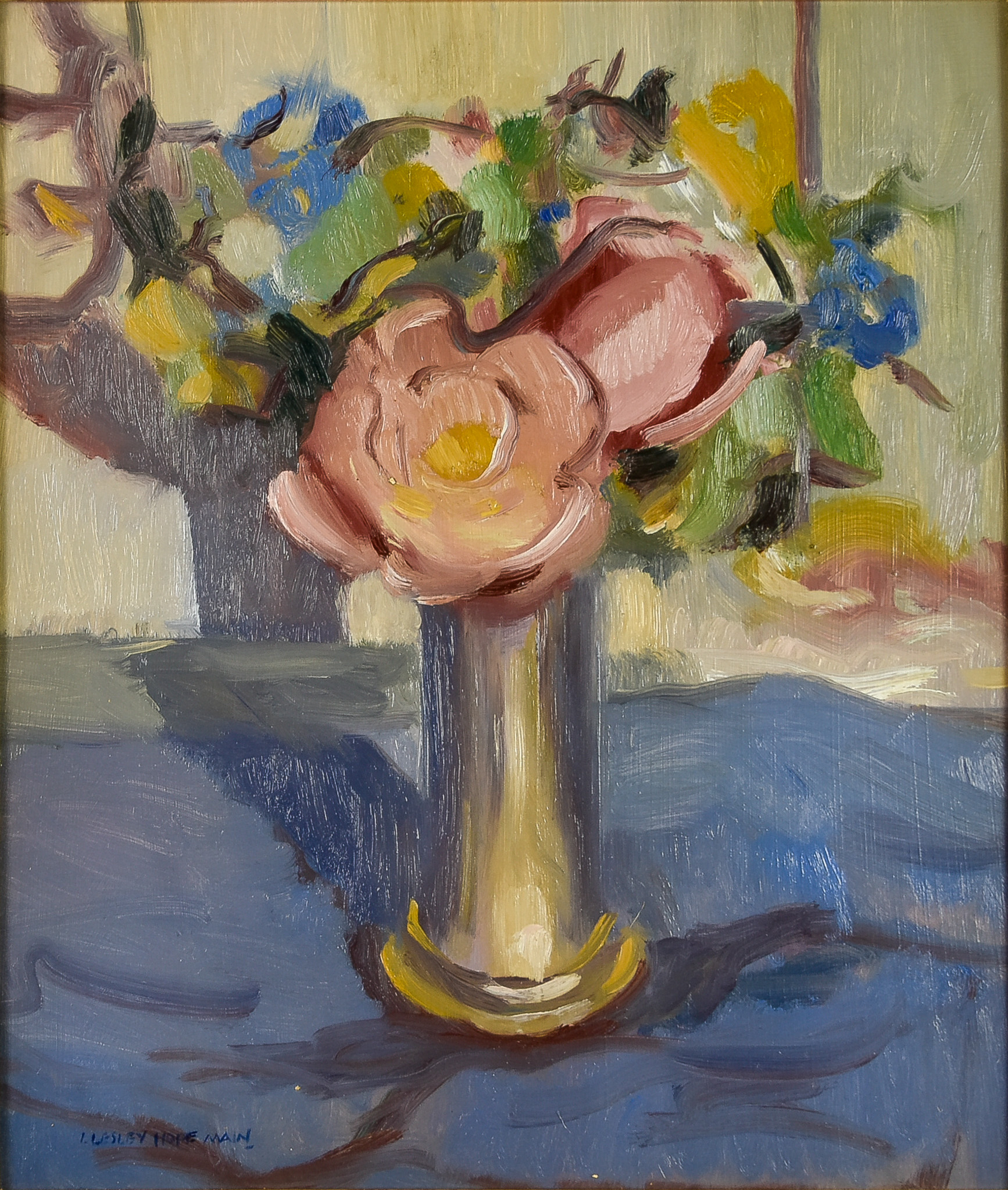 ***Irene Lesley Hope Main (Born 1959) - Mixed Media - "Roses from the Garden, Oakbank", signed,