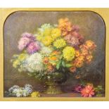 Alfred C. Weatherstone (fl.1883-1903) - Oil painting - Still life with bowl of flowers, signed to