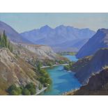 K John Toomer (Born 1956) - Oil Painting - The Kawarau River, New Zealand, signed and dated '82,